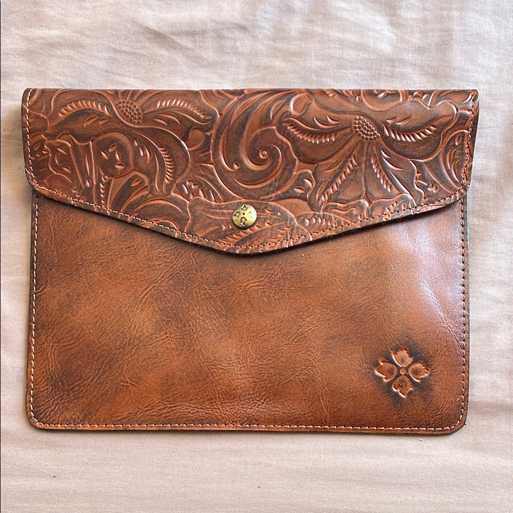 Embossed Brown Leather Bag